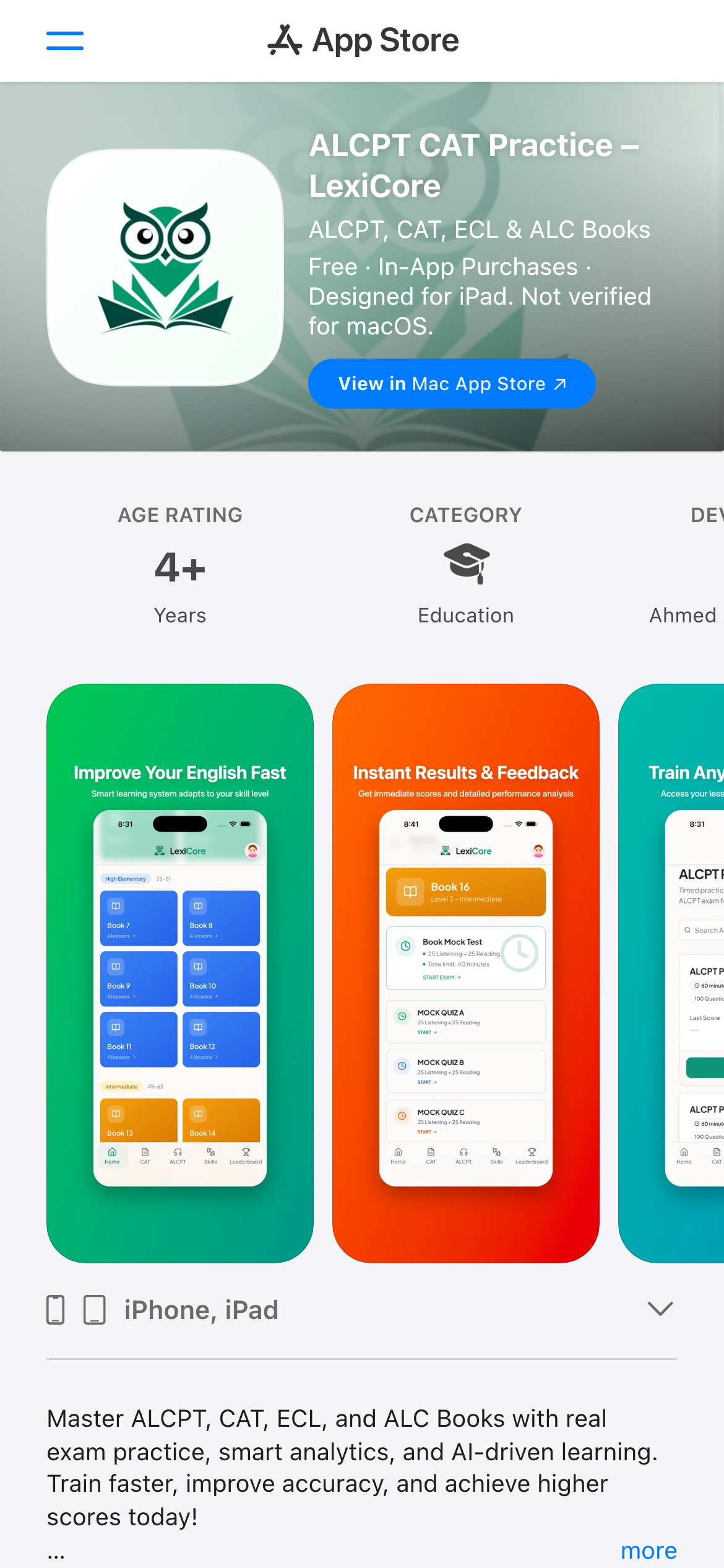 ALCPT CAT Practice – LexiCore : L'application ultime pour booster votre score CAT