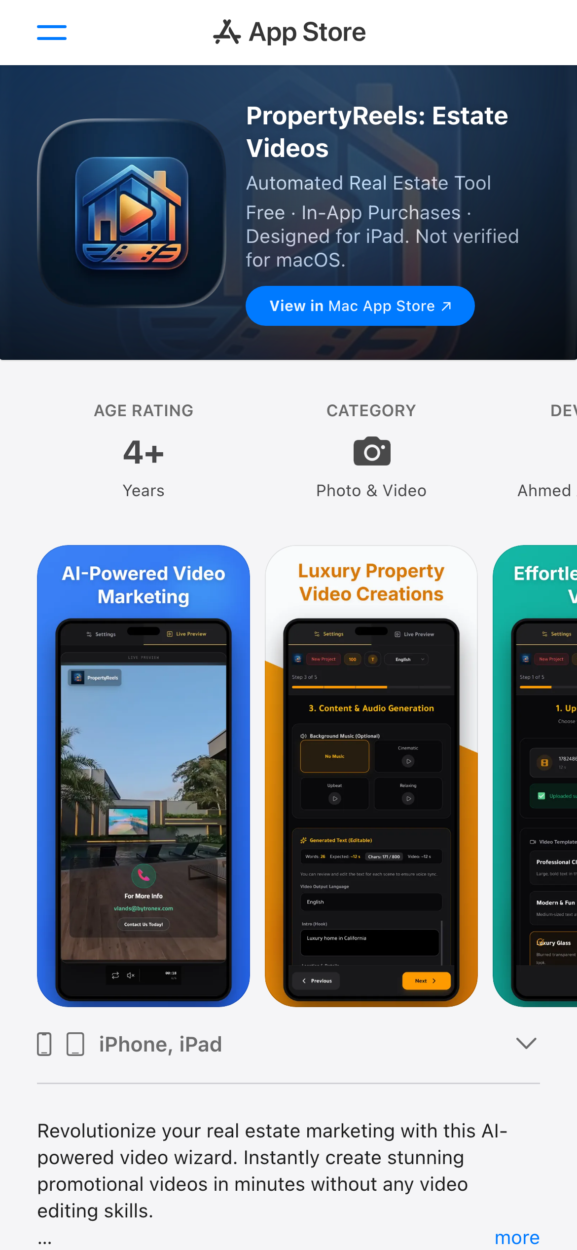PropertyReels: Estate Videos – O Melhor App de Vídeos para Imóveis